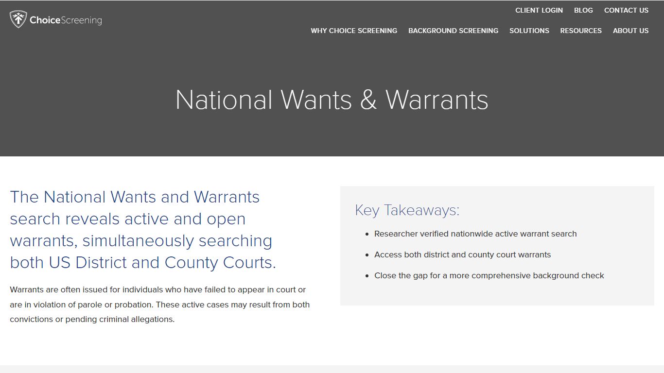 National Wants & Warrants Search | Open & Active | Background Check